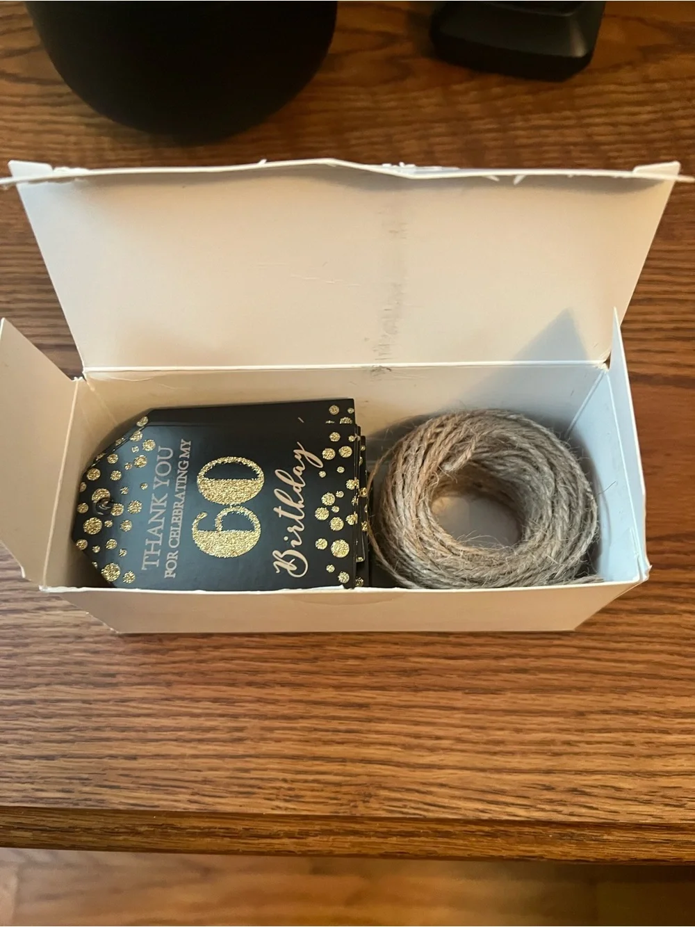 Pack of 50+ 60th Birthday Thank You Tags with Rope